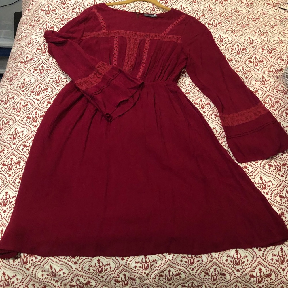Boho red dress